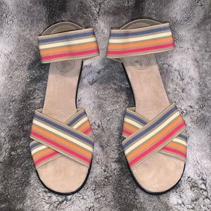 Charleston Shoe Company Stripped Sandals